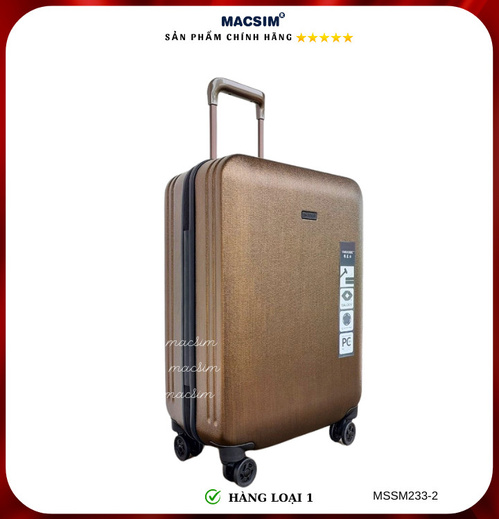 Vali cao cấp Macsim Smooire MSSM1233-2 cỡ 21 inch màu gold hàng loại 1