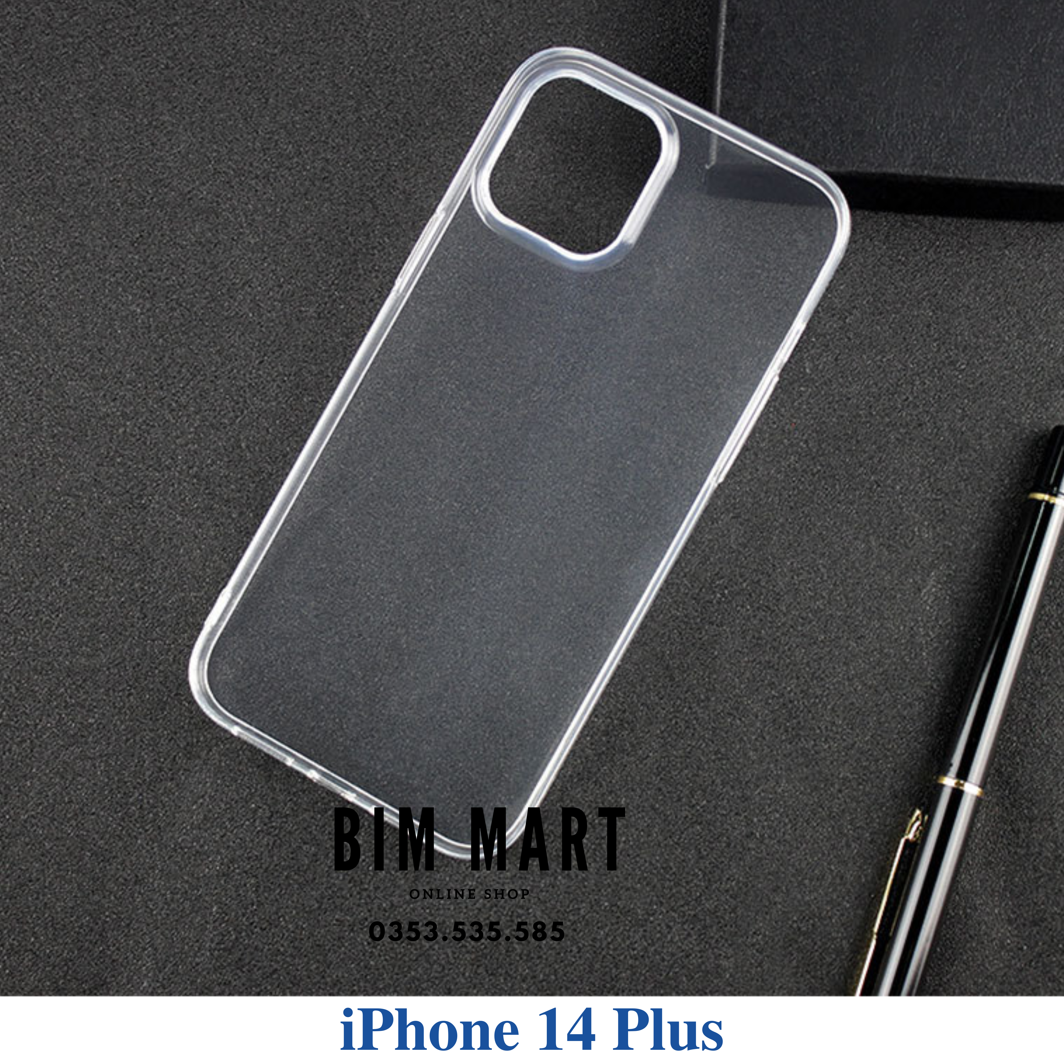 Ốp lưng dành cho iPhone 14 Plus silicon dẻo trong suốt cao cấp A+