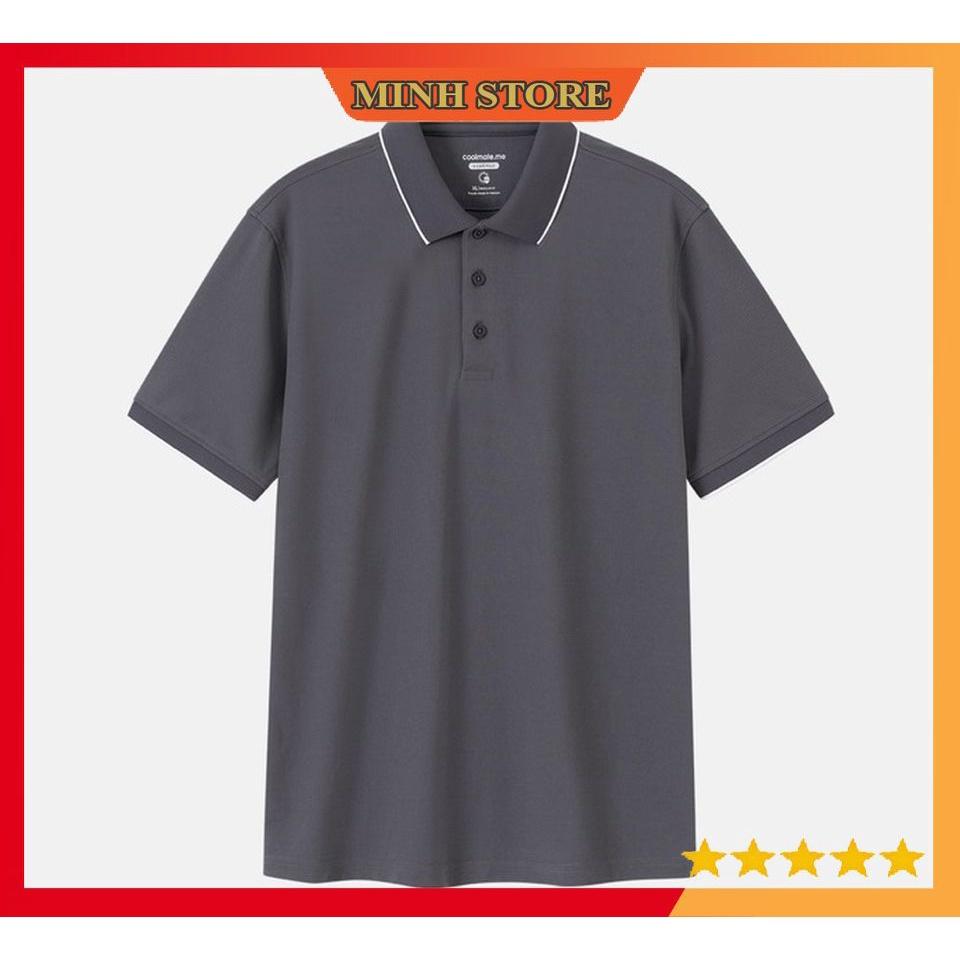 Áo Polo thun Nam ngắn tay có cổ cao cấp, Áo thun nam trơn chất cotton Form dáng cực đẹp AT01 - MINHSTORE66