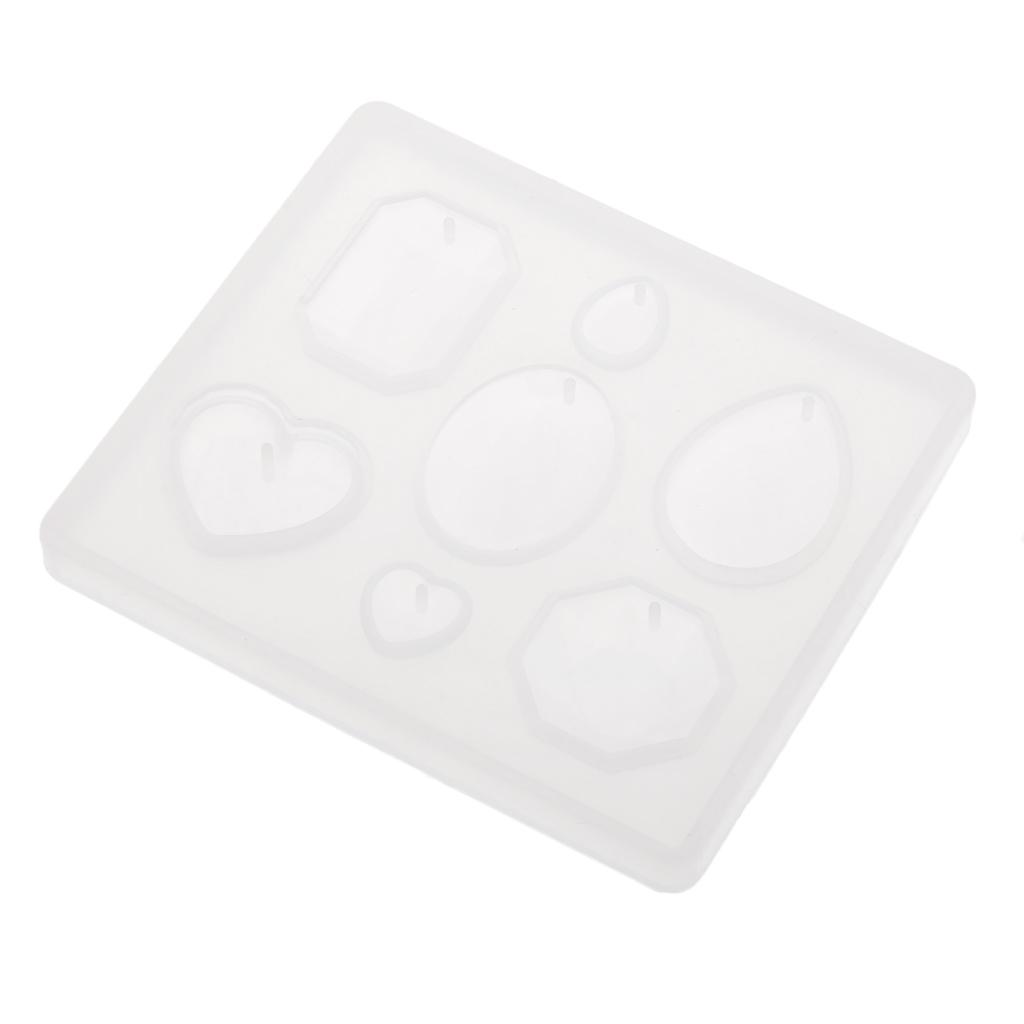 Gem Shapes Diamond Silicone Pendant Mold DIY Jewelry Resin Craft Mould Tools