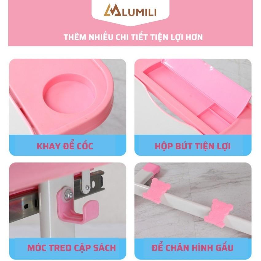 Bộ bàn học chống gù chống cận thông minh cho trẻ em A8 tăng chỉnh độ cao