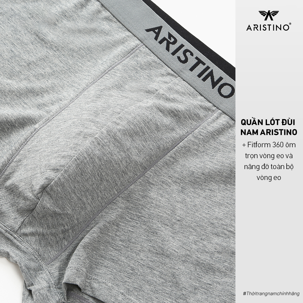 Quần lót nam ARISTINO dáng boxer, quần sịp đùi nam chất liệu cotton thoáng khí, co giãn 4 chiều thoải mái - ABX03707