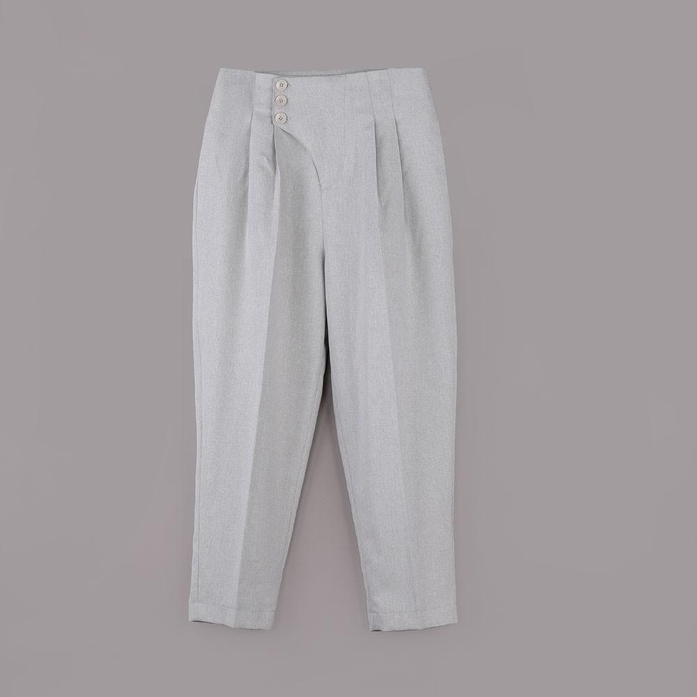 Quần nữ công sở thanh lịch, vạt chéo 3 cúc, chất chéo Hàn cao cấp TK Fashion - QK431