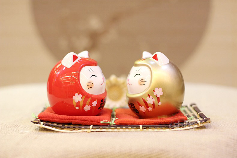 Mèo Thần tài Daruma Yakushigama cỡ nhỏ 9cm (giá 1 Mèo)