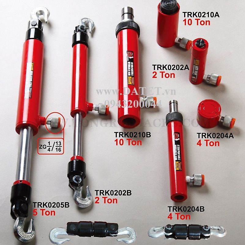Xy lanh thủy lực, bộ kéo móc thân xe thủy lực