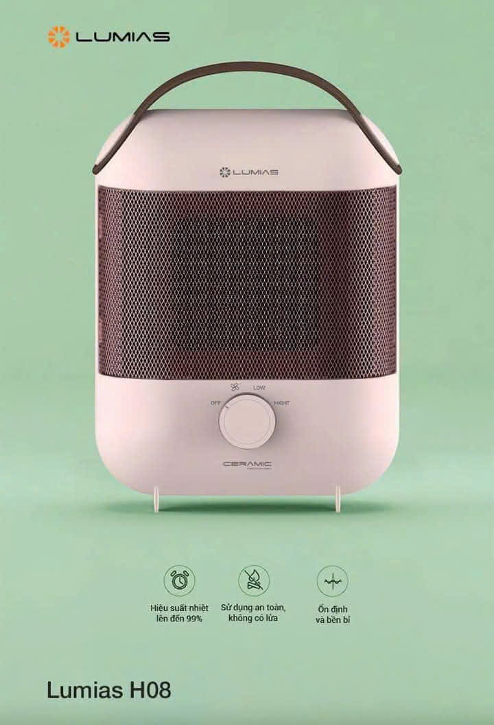 Máy sưởi gốm Lumias H08 Hàng chính hãng