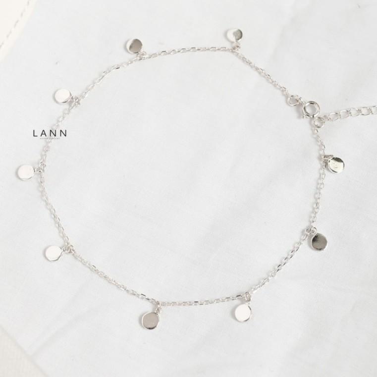 Lắc chân tròn dẹt cách S925 LANN