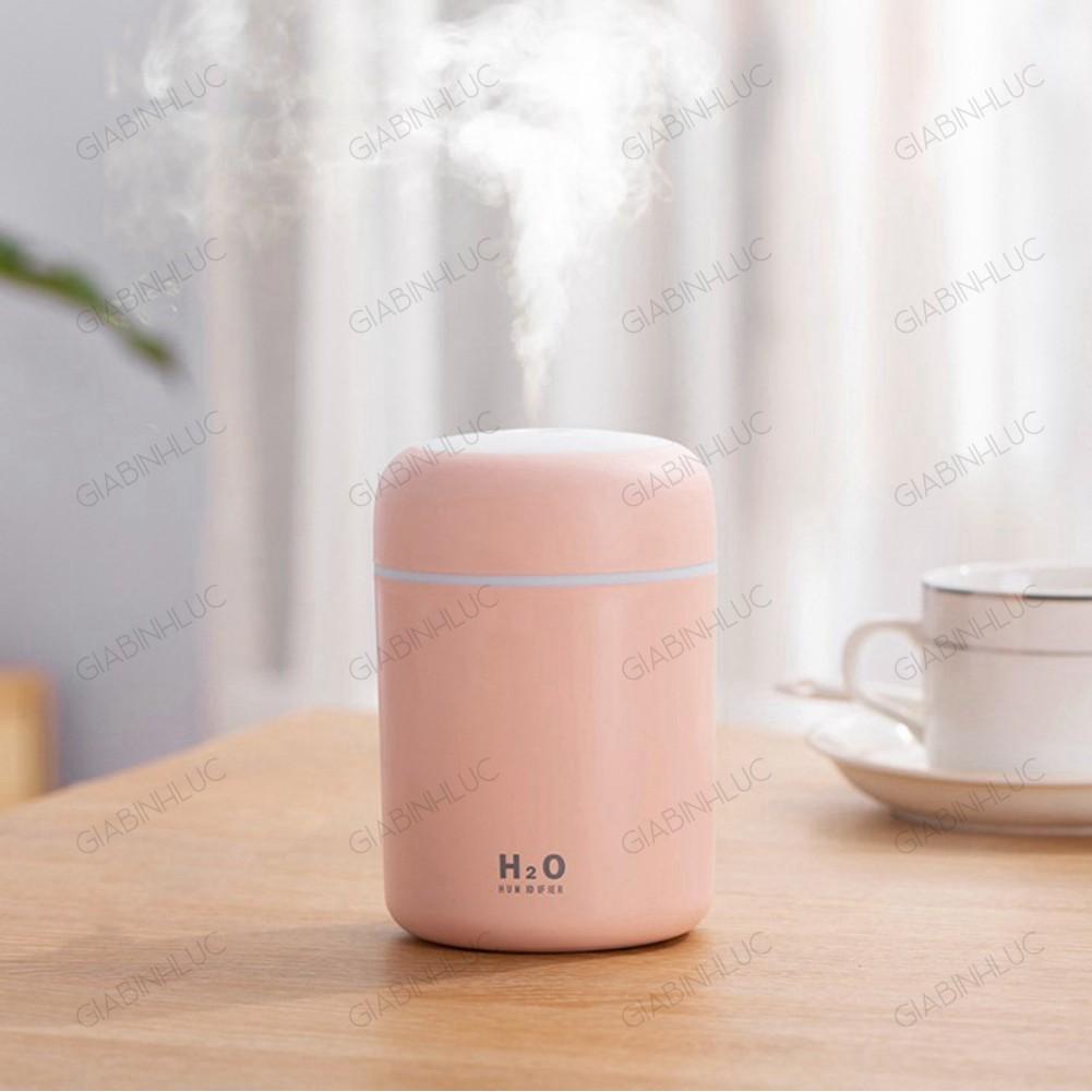 Máy Khuếch Tán Tinh Dầu HUMIDIFIER Có Đèn Led Dung Tích 300ml Xoay Nhiều Màu Máy Phun Sương Tạo Ẩm Dễ Chịu