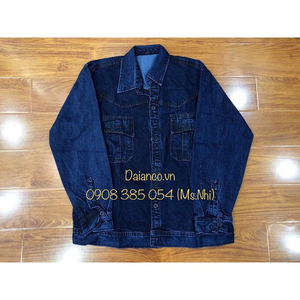 Quần lẻ, Áo lẻ vải jeans Điện Lực xanh đen vải dày dặn- Hình thật