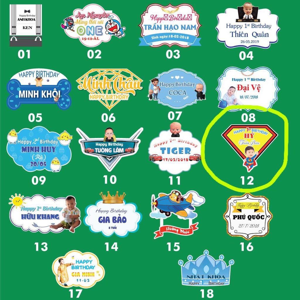 Bảng tên chibi để bàn