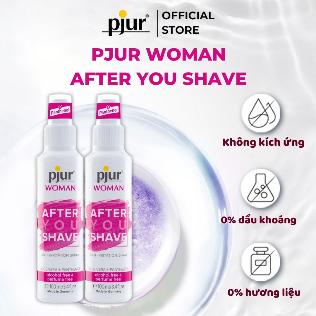 Kem dưỡng sau cạo lông Pjur Woman After You Shave 100ml chứa Pathenol có khả năng chống viêm, tái tạo mịn màng da