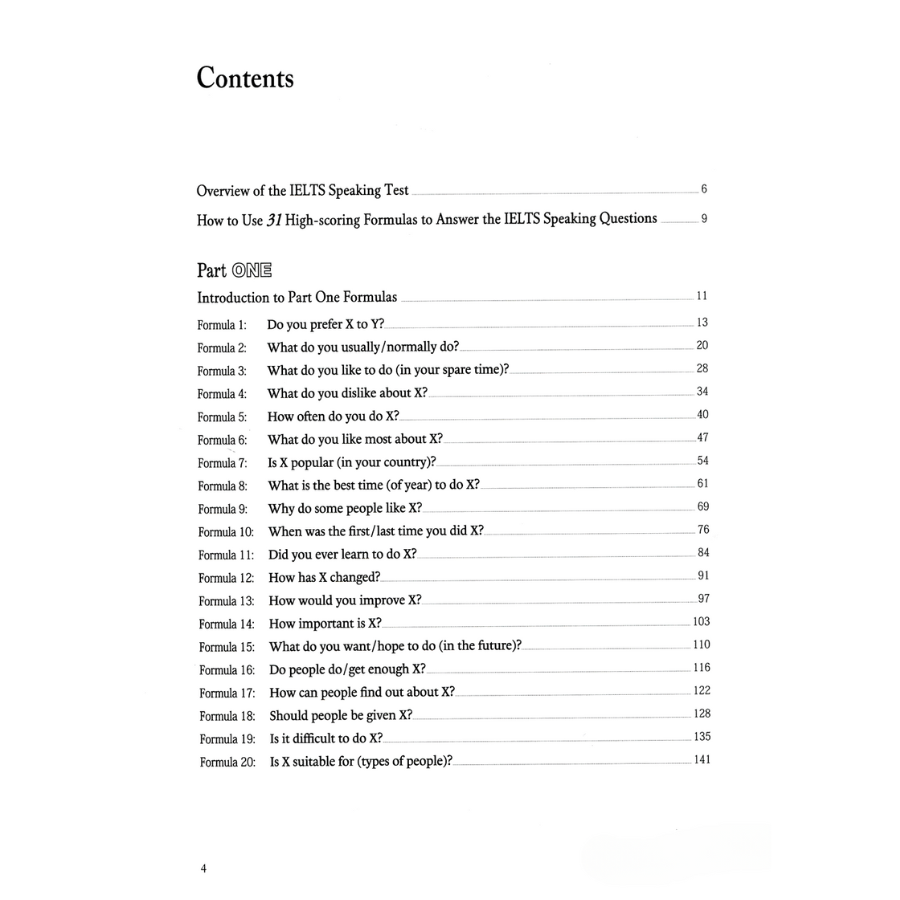 Sách 31 High-scoring Formulas To Answer The IELTS Speaking Questions