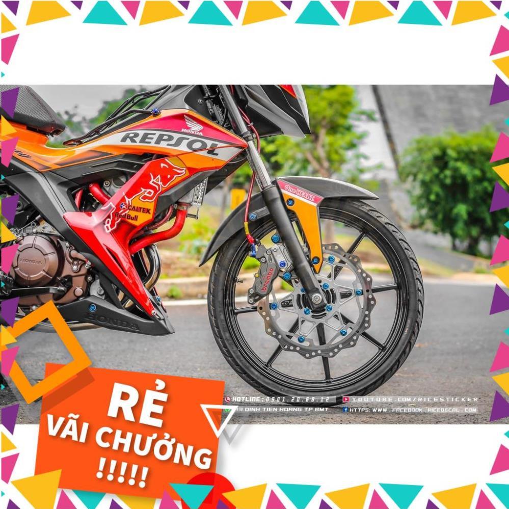 Tem Rời Sonic Mẫu Repsol Cam Bạc Đen Red Bull Cực Độc,