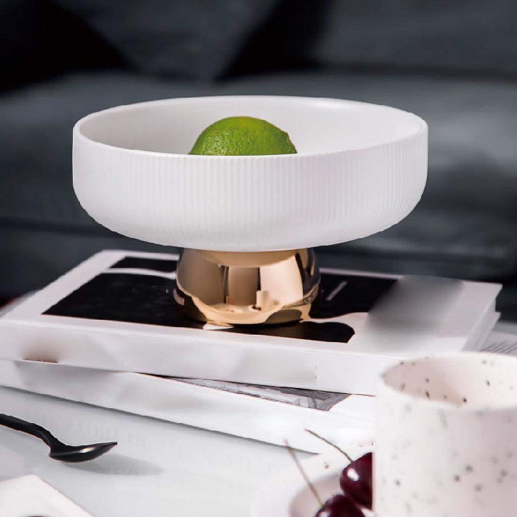 Ceramic Fruit Plate Round Display Reusable Stand for Countertop Buffet Cake