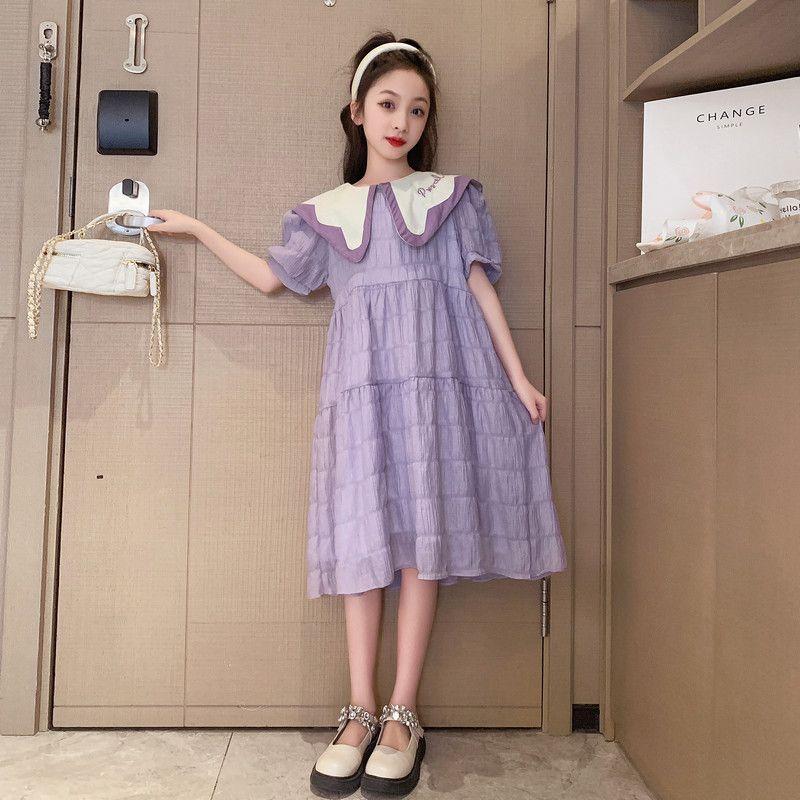 SHUANGYAN Cô gái mùa hè đầm 2023 tây trung bình cô gái lớn đầm công chúa váy trẻ em mùa hè đầm