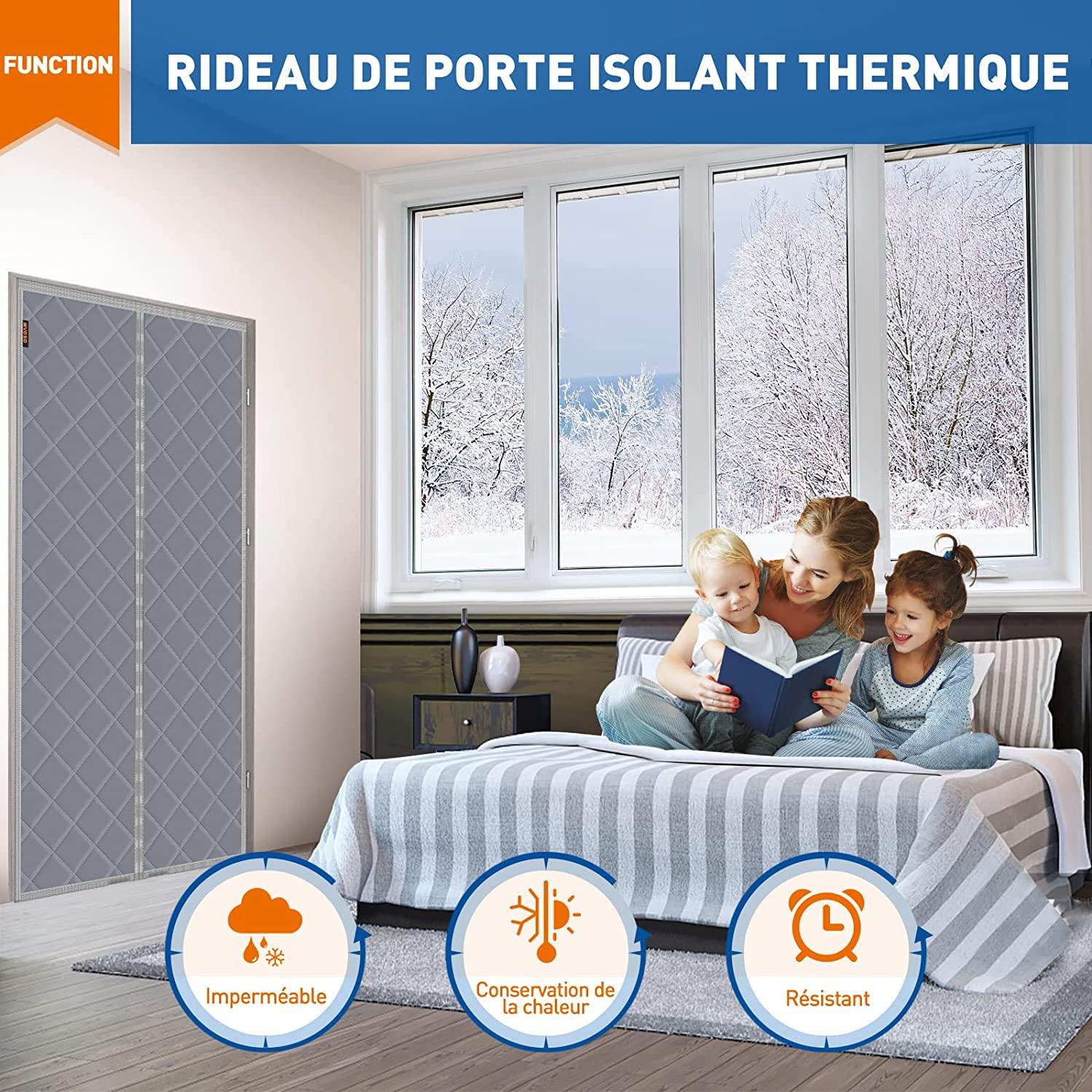 Cách Nhiệt Màn Cửa 70*200Cm, Cách Âm Cách Âm, Màn Cửa Bông Nam Châm Chống Thấm Nước, Màu Xám