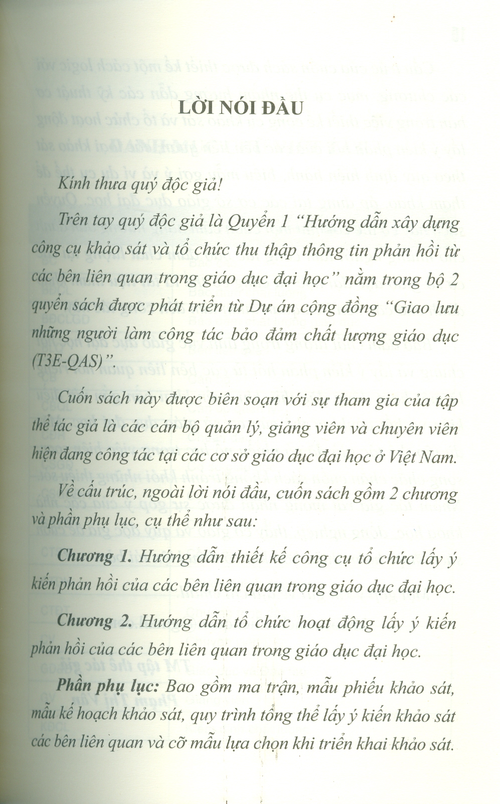 Hướng Dẫn Xây Dựng Công Cụ Khảo Sát Và Tổ Chức Thu Thập Thông Tin Phản Hồi Từ Các Bên Liên Quan Trong Giáo Dục Đại Học (Quyển 1)