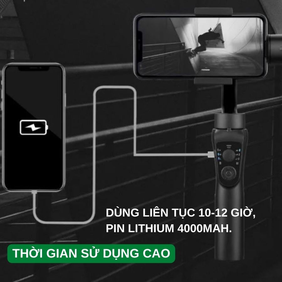 Gimbal chống rung cho điện thoại S5B 3-AXIS - Tay cầm chống rung cực độ, khả năng quay theo vật chủ tốt, pin cao đến 10h