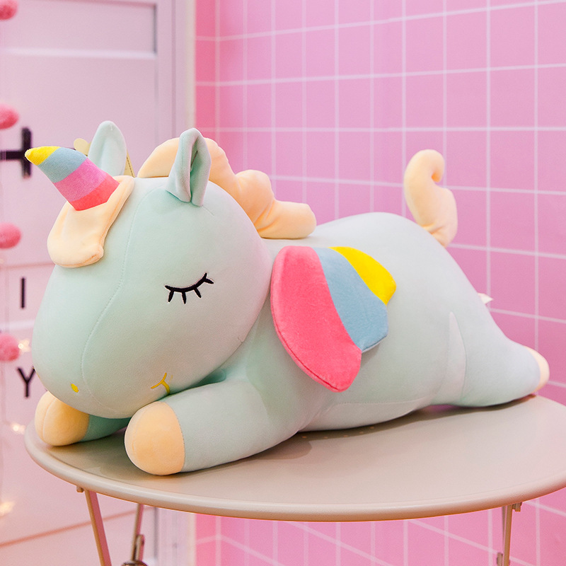 Gấu Bông Kỳ Lân Nằm Dễ Thương, Ngựa Một Sừng Unicorn Nằm Siêu Mềm Mịn  Hàng Xịn Cao Cấp