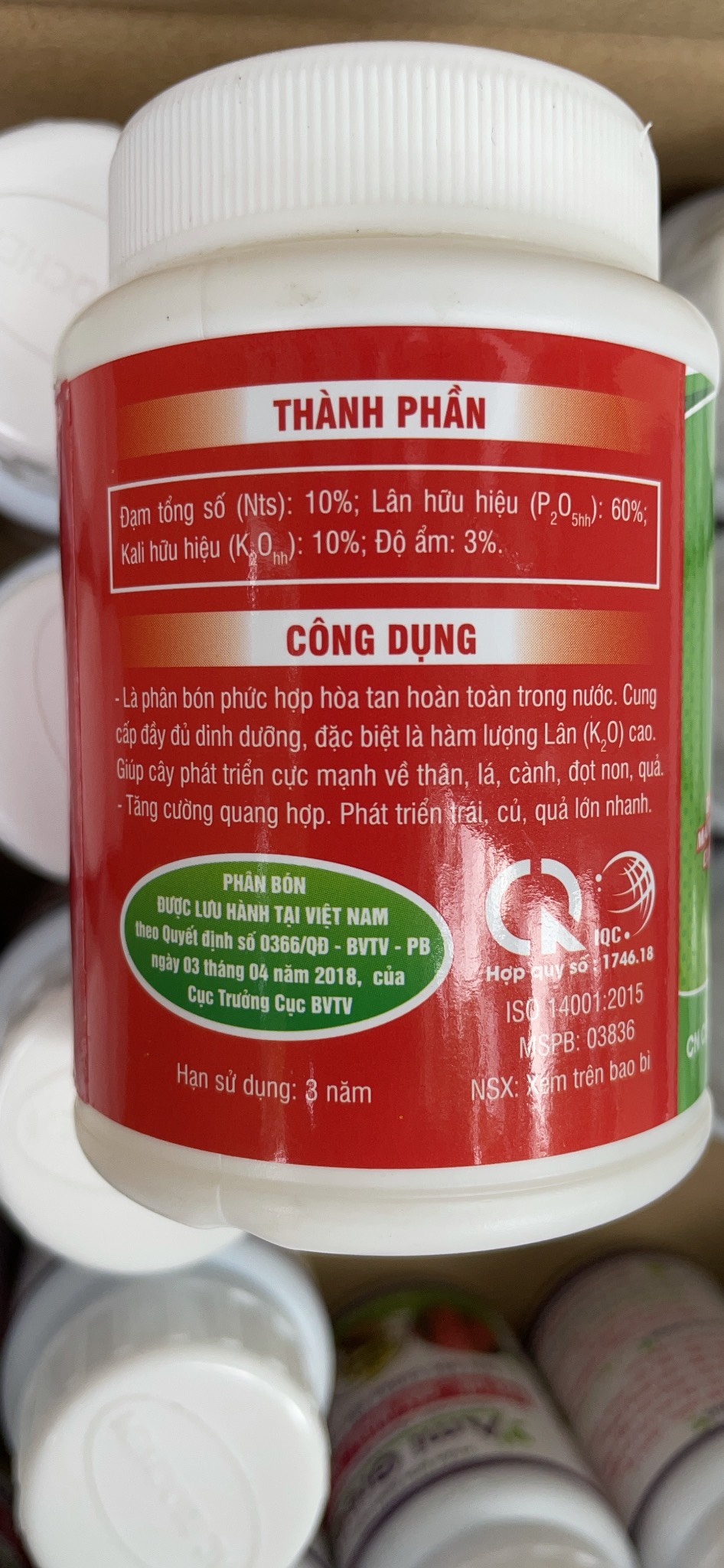 Siêu lân 10-60-10 tạo mầm hoa cực mạnh FDA lọ 100gr