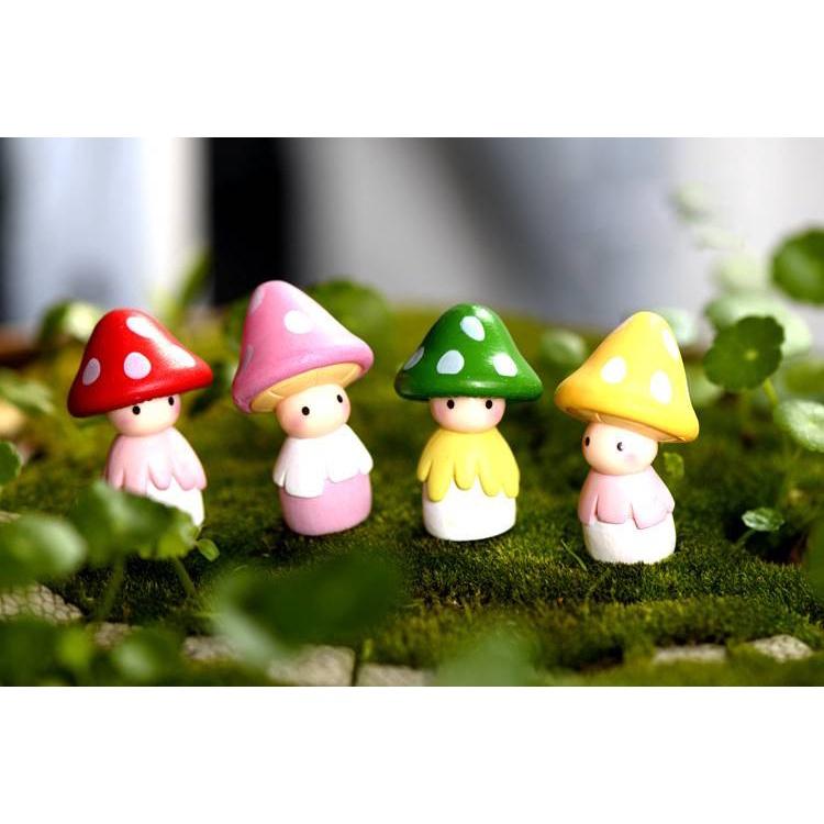 Tiểu cảnh mini ️ Búp bê nấm đáng yêu trang trí tiểu cảnh, terrarium, trang trí nhà cửa