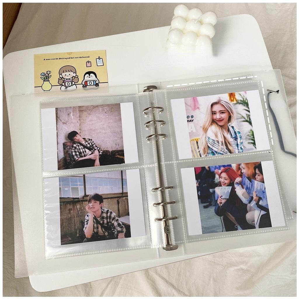 [BD01] Cuốn binder A5 và sheet nhiều kích thước đựng card, postcard, ticket, bookmark.. - Sheet 2 ô dọc