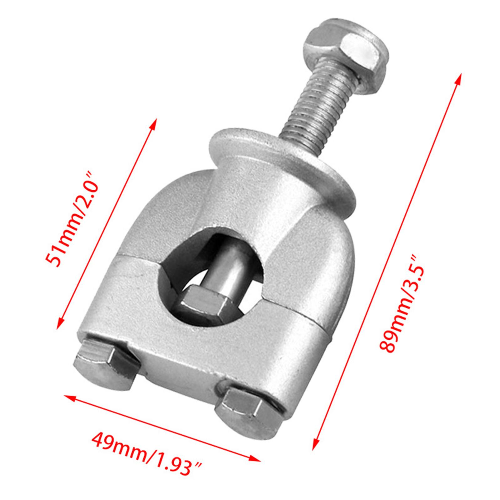 2pcs 7/8" 22mm Motorcycle Handlebar Handle Riser Bar Clamp Silver Durable