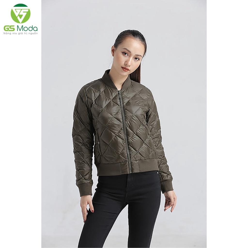 Áo lông vũ bomber nữ thân chần trám GS Moda, thiết kế trẻ trung, 4 màu, đủ size 2122005L