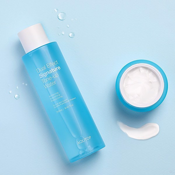 Nước Hoa Hồng Làm Sáng Da Aqutop Dual Effect Signature Tone-up Water