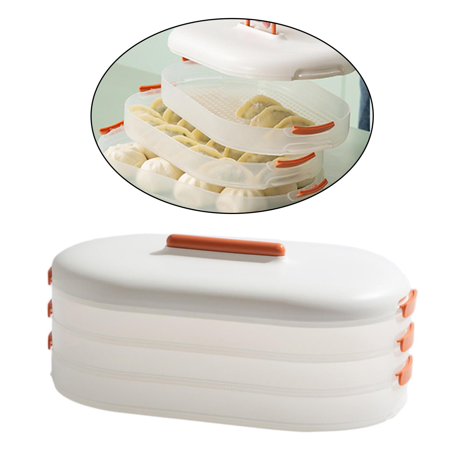 Fridge Food Storage Container Organizer Bins Dumpling Egg Keeper Holder Box