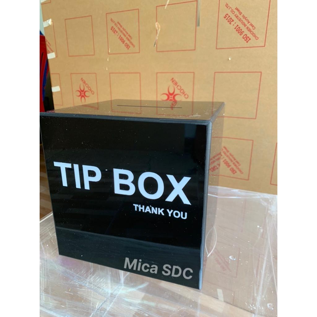 Hộp Đựng Tiê`n Tip - TIP BOX bằng mica có ổ khóa