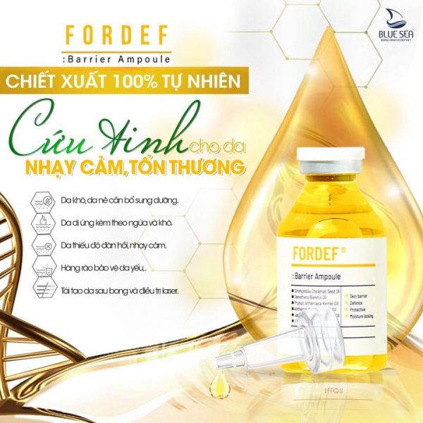 Ampoule Fordef – Khoá ẩm, bảo vệ bề mặt & tăng sức đề kháng cho da tổn thương