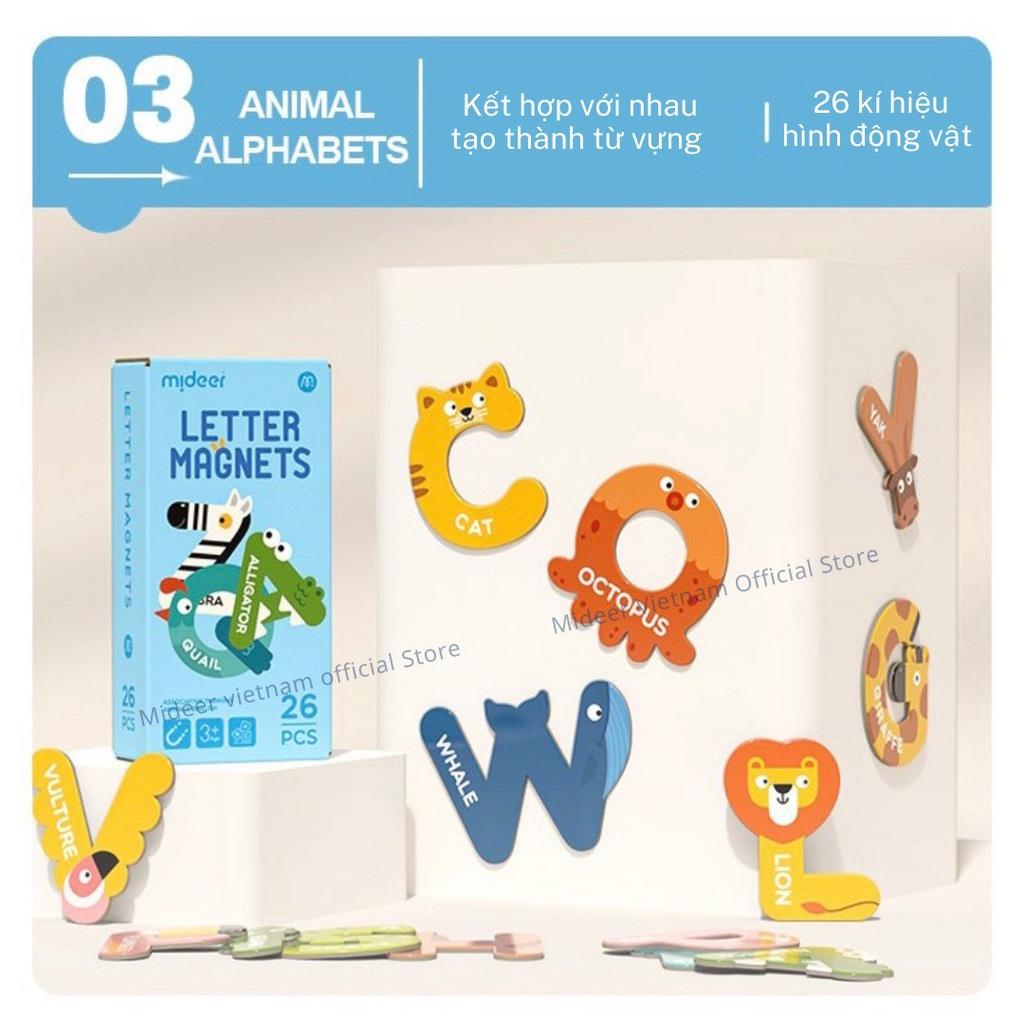 Bảng chữ cái tiếng anh và bảng số nam châm cho bé Mideer Letter Magnets - Number Magnets, Đồ chơi giáo dục cho bé 1 2 3