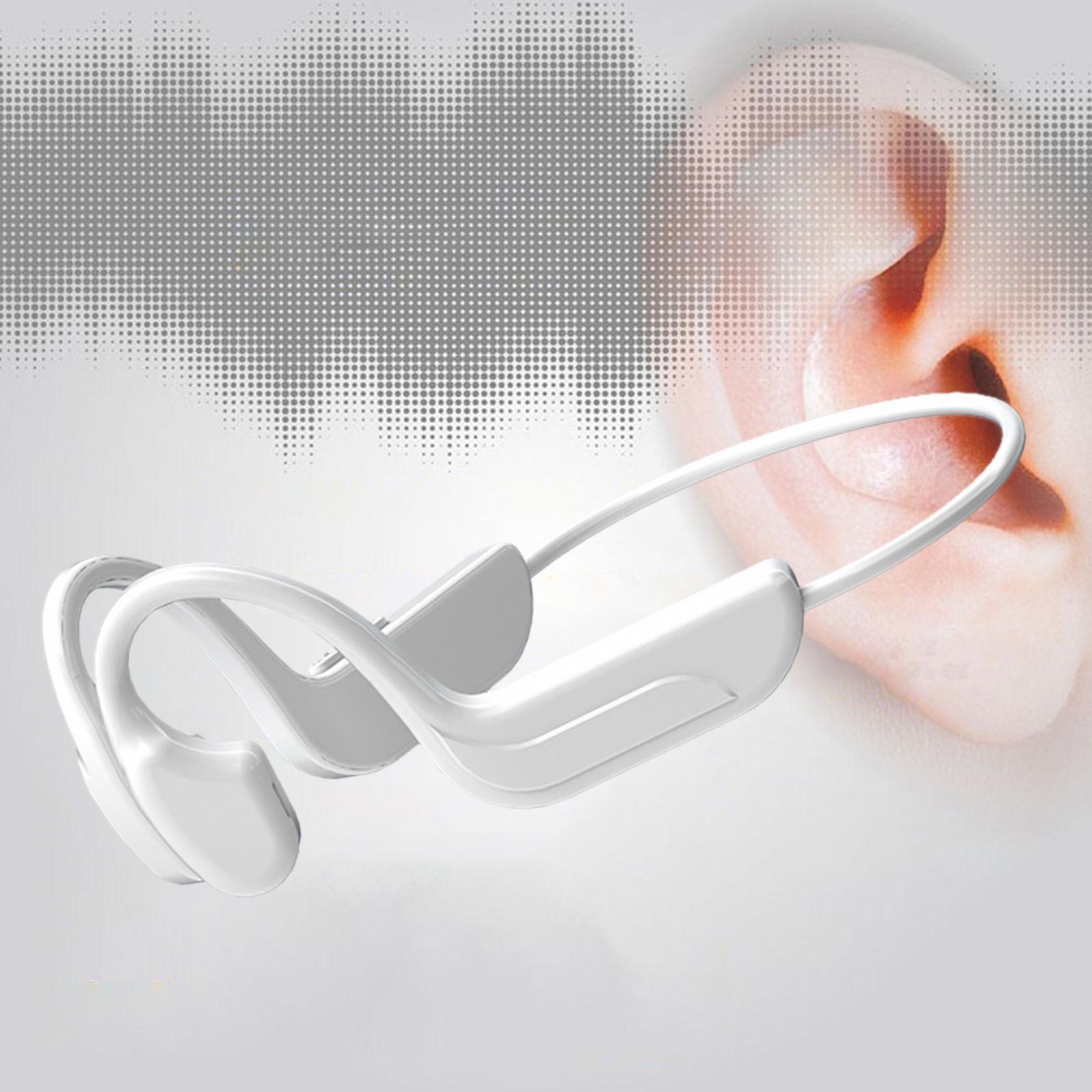 2Pcs Bone Conduction Headphones Bluetooth 5.0 W/ Noise Cancelling Mic Headset for Hiking Workout