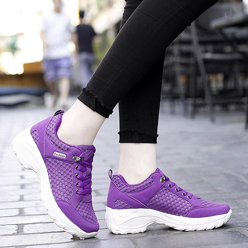2020 Fashion women outdoor breathable running sneakers casual soft sport shoes
