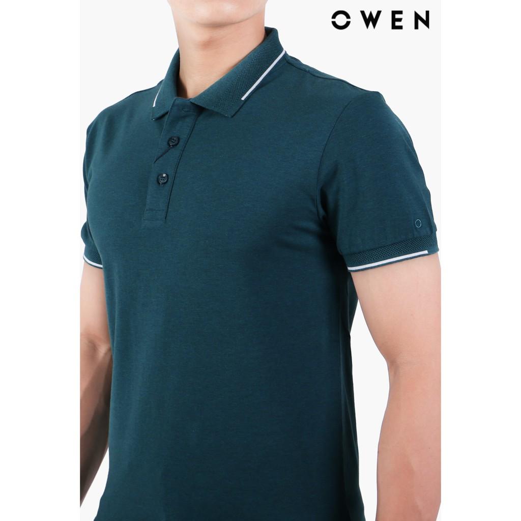 Áo polo ngắn tay OWEN Bodyfit màu xanh - APV21881