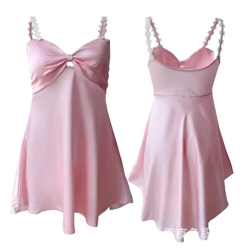 LL2556 - Váy Ngủ Baby Thắt Nơ Gợi Cảm Cho Nữ