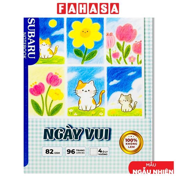 Tập Subaru Ngày Vui - 4 Ô Ly Vuông - 96 Trang 82gsm - Vĩnh Thịnh A084-V1 (Mẫu Bìa Giao Ngẫu Nhiên)