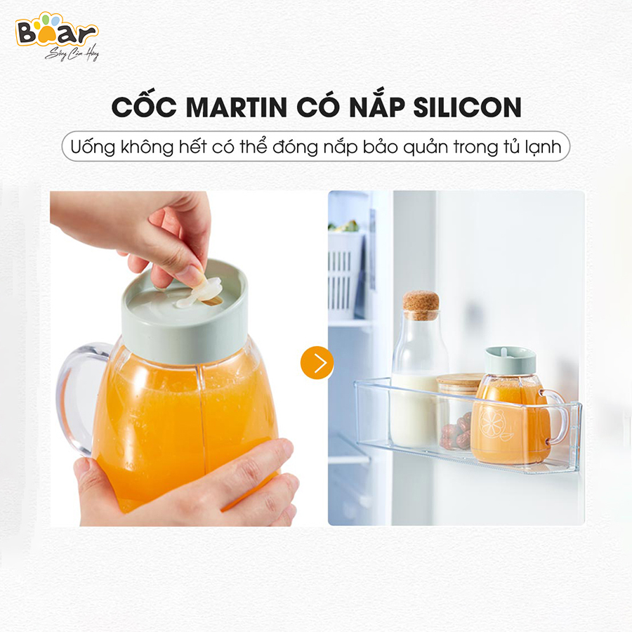 Máy Xay Sinh Tố Cầm Tay Bear, Nghiền Hoa Quả Công Suất Lớn, Chất Liệu An Toàn LLJ-D04A1 - Hàng Chính Hãng