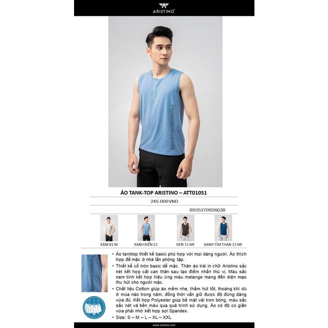 Áo Ba Lỗ TANK-TOP  ATT010S1 Cotton Đanh Mịn Mát