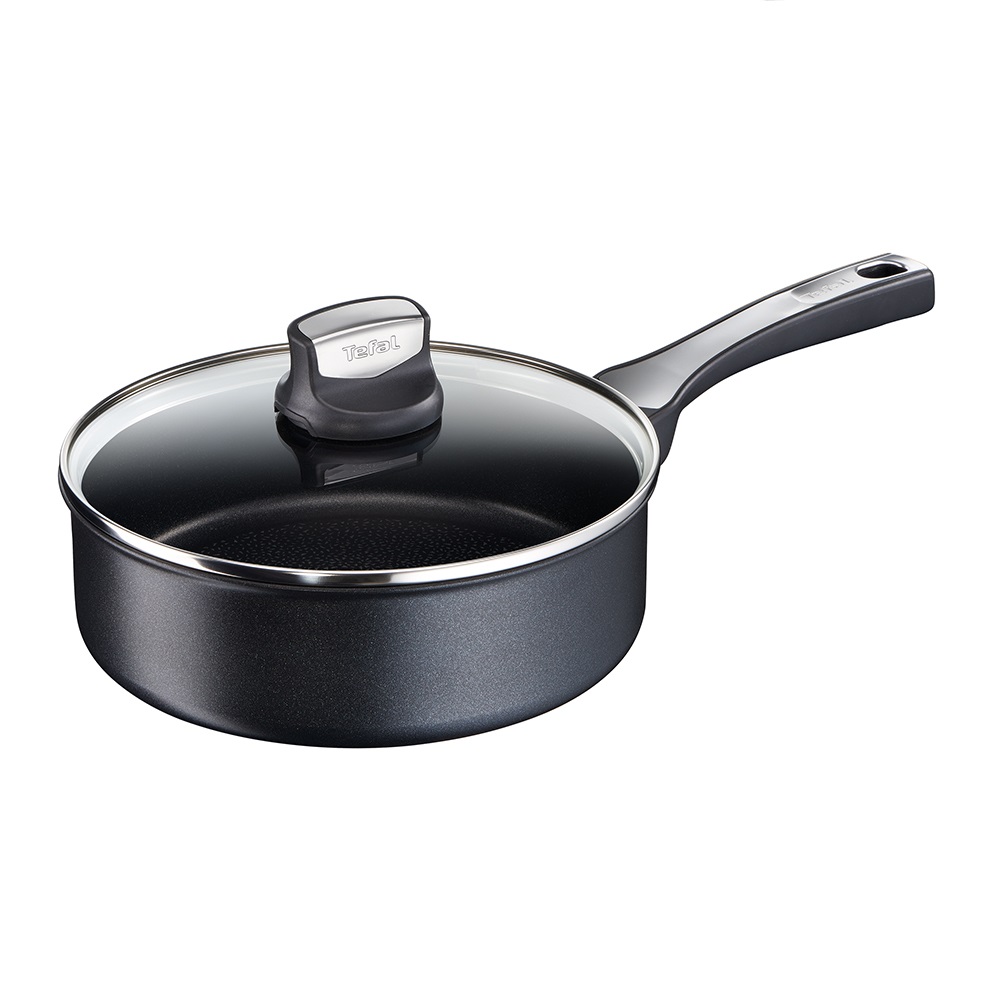 Quánh chống dính đáy từ Tefal Expertise C6203272 24cm có nắp (Đen) - Hàng chính hãng