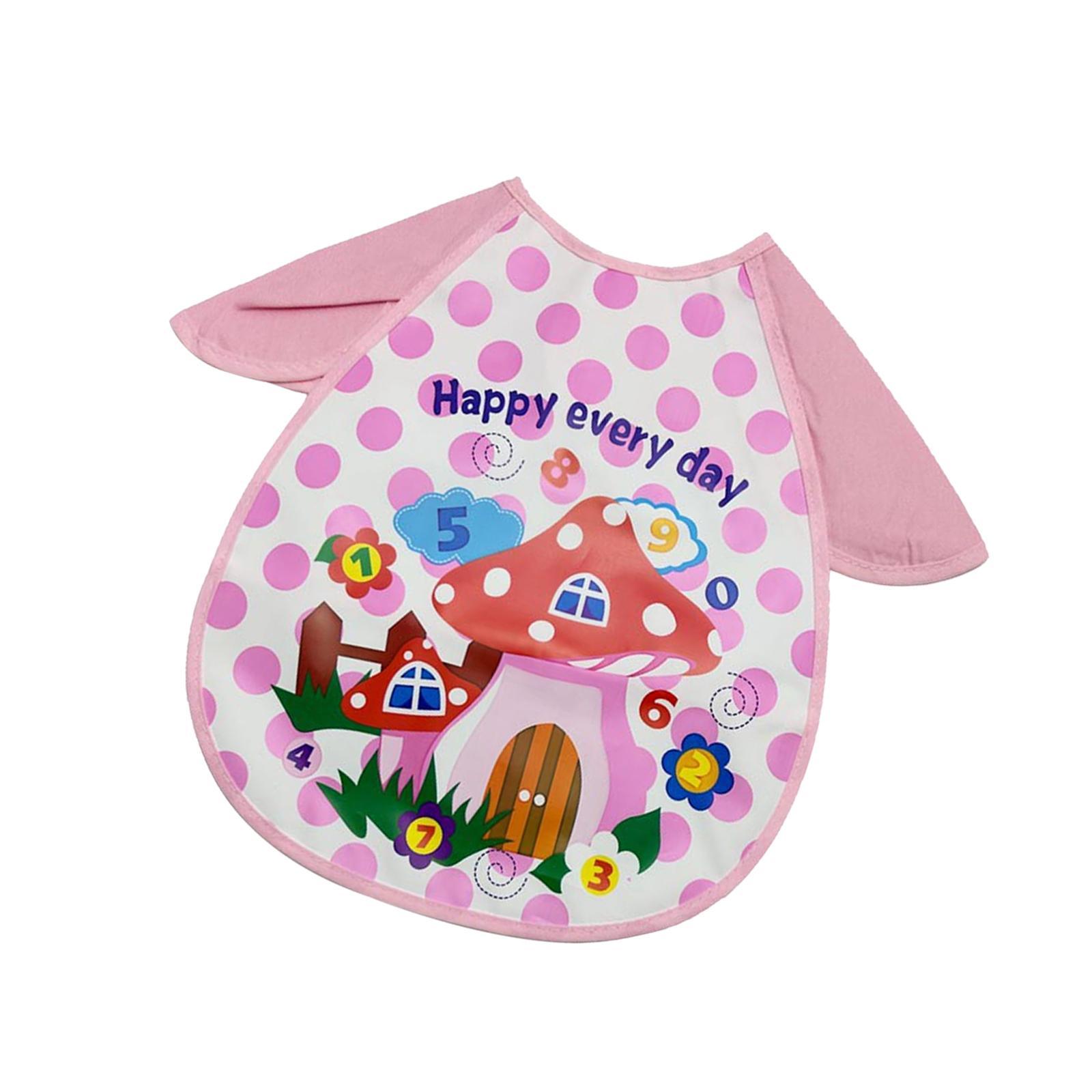 Baby Bib Travel Eating Waterproof Smock Apron for Toddler Ages 1-5 Years Infant