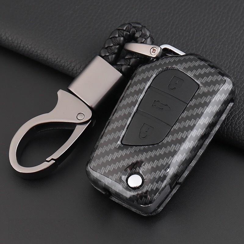 Ốp carbon chìa khóa, bao da chìa khóa DÀNH CHO XE Toyota Camry, Innova, Fortuner, Altis, Wigo