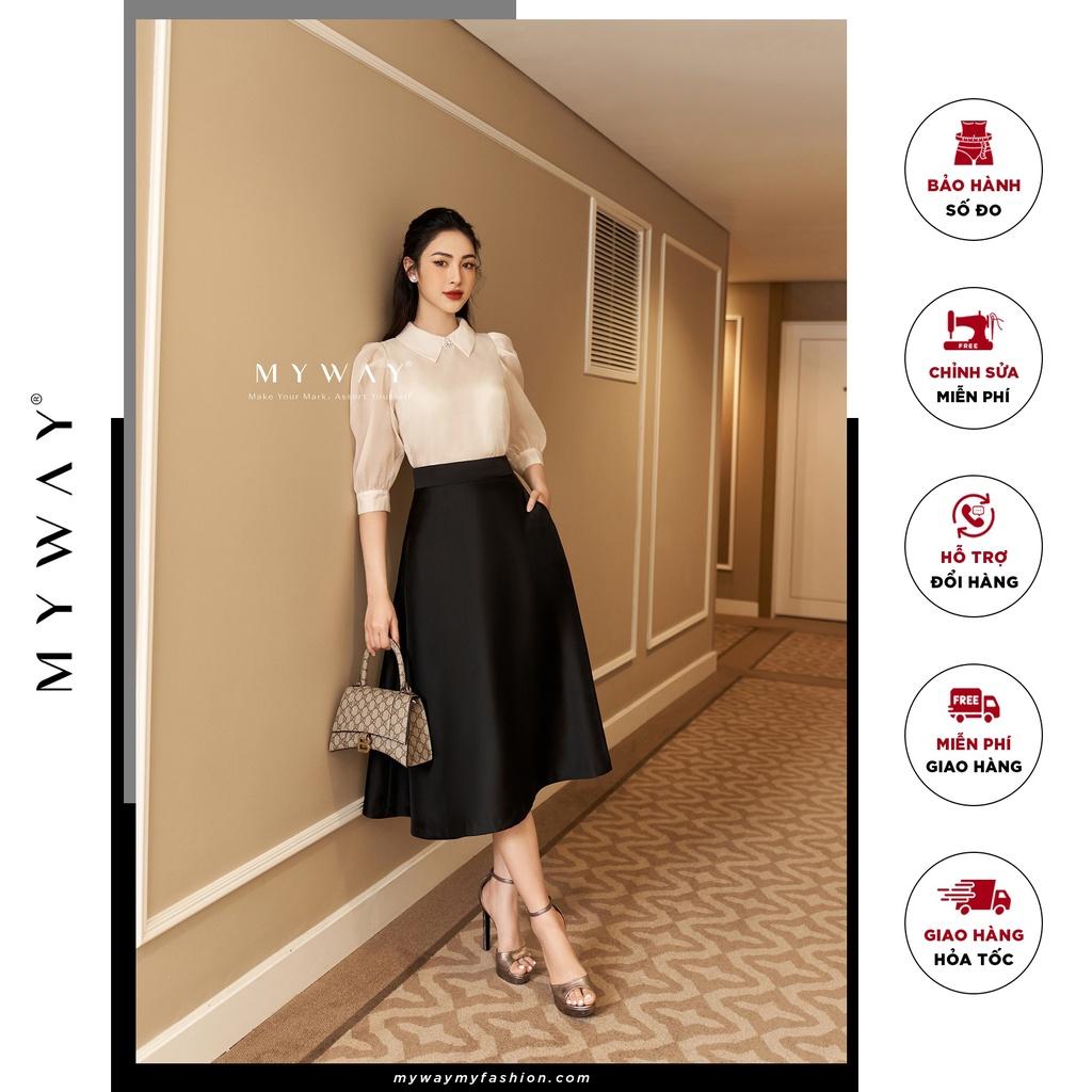 Chân Váy Nữ MY WAY Dáng Xòe Cạp Cao Sang Trọng 1MCX256 DE2