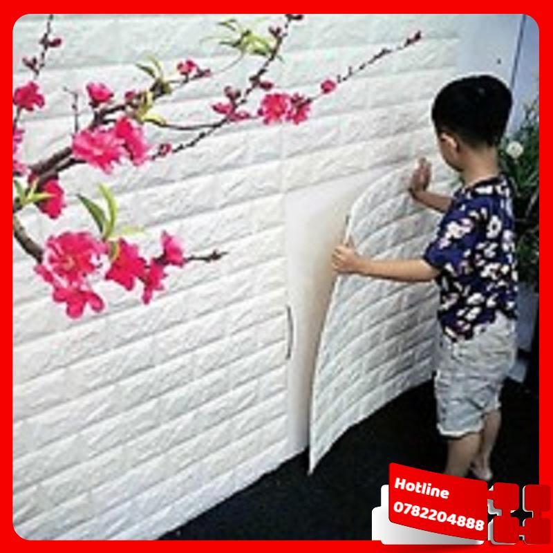 Bộ 20 Miếng Xốp Dán Tường 3D Chịu Lực, Chống Nước, Chống Ẩm Mốc 70X77Cm Dt 26- TrắNg - Loại Tốt