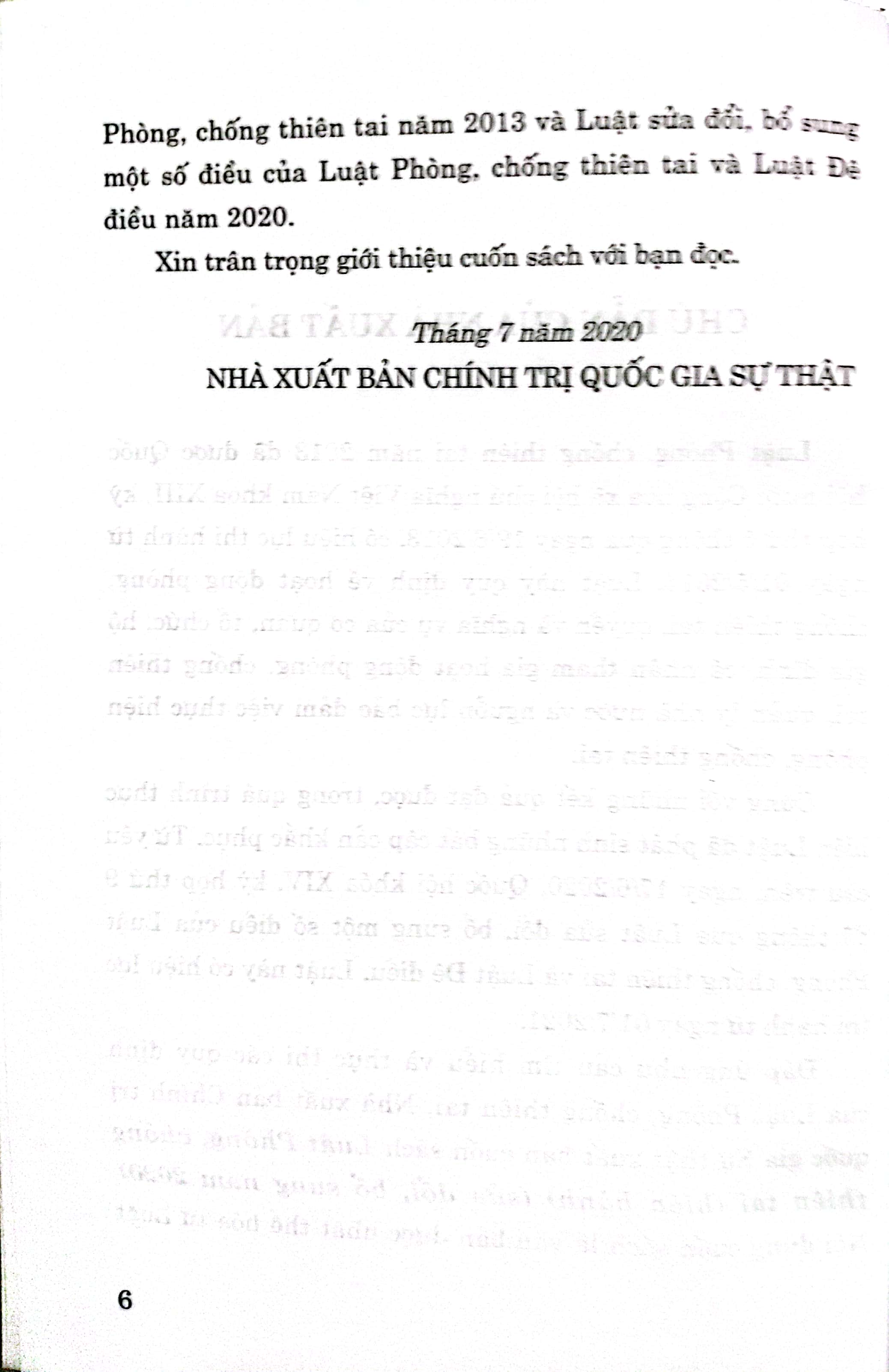 Luật Phòng, chống thiên tai