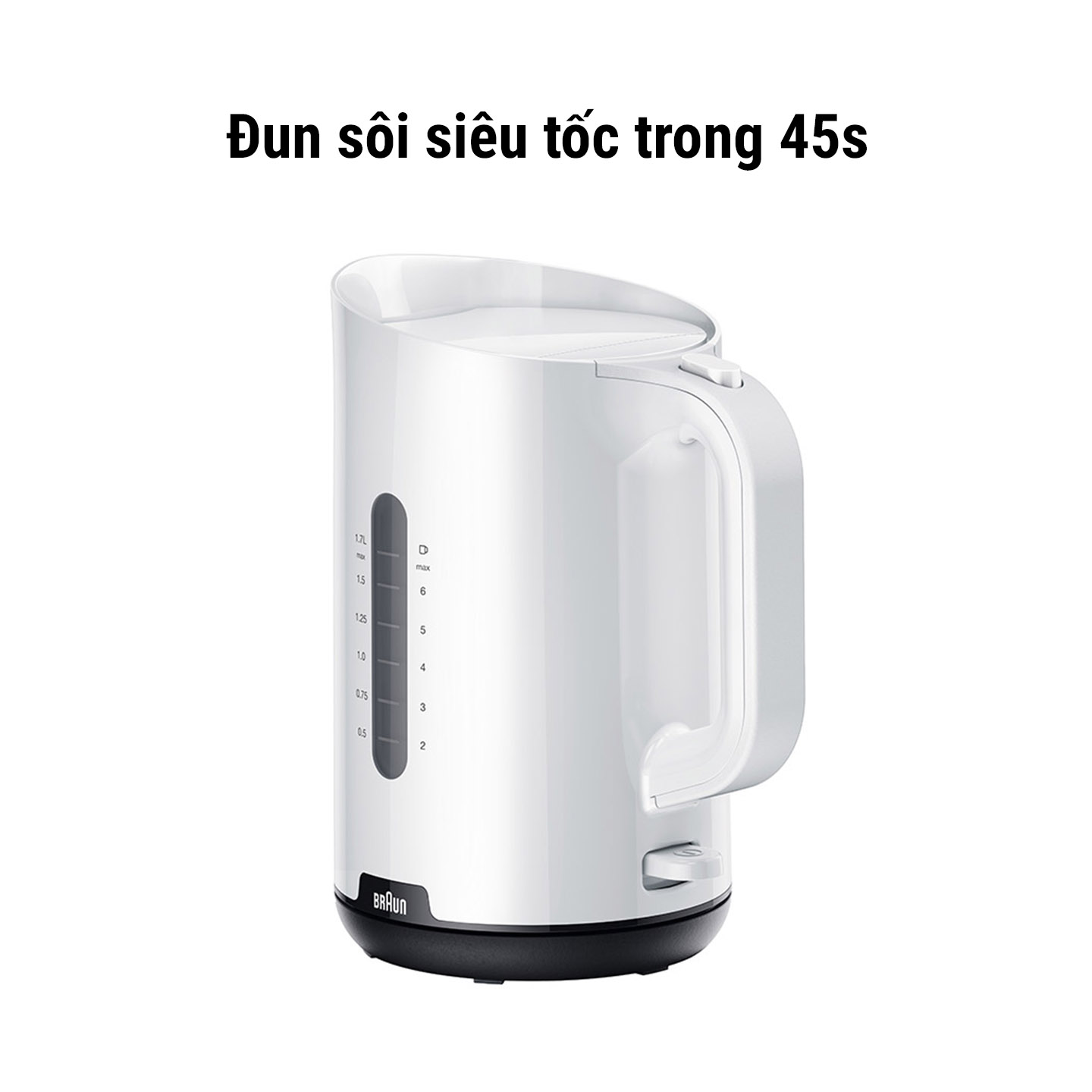 Ấm siêu tốc Braun WK1100WH-Hàng chính hãng