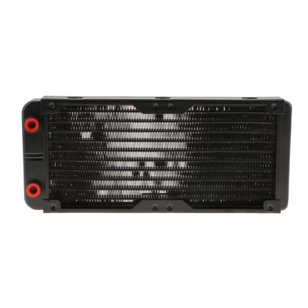 2Pcs Aluminum Computer Radiator 240mm Water Cooling For CPU Led Heatsink
