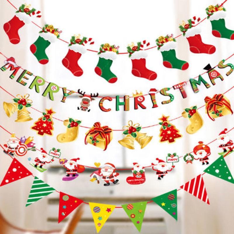 DÂY CỜ GIẤY TREO CHỮ MERRY CHRISTMAS DÀI 2m5 PHỤ KIỆN TREO TRANG TRÍ NOEL NGÀY LỄ GIÁNG SINH