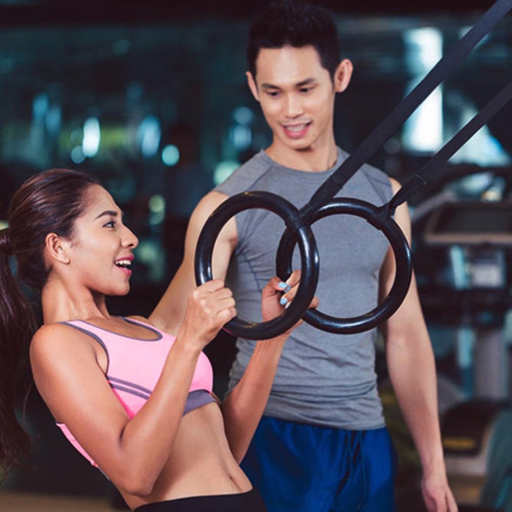 Vòng Treo Gymnastic Rings Hỗ Trợ Tập Dip Với Xà Đơn, GYM Ring Ngoài Trời (1 Đôi)